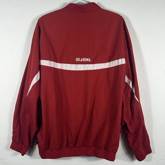 🔥🏈 Vintage OKLAHOMA SOONERS Nike Clima-Fit Quarter Zip Pullover Jacket Sz Lg - Picture 11 of 16